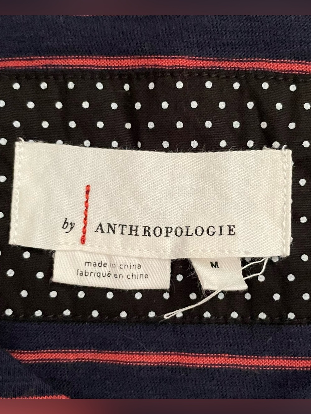 Anthropologie Striped Ruffle-back Crew Neck Short Sleeve Tee - Picture 4 of 8